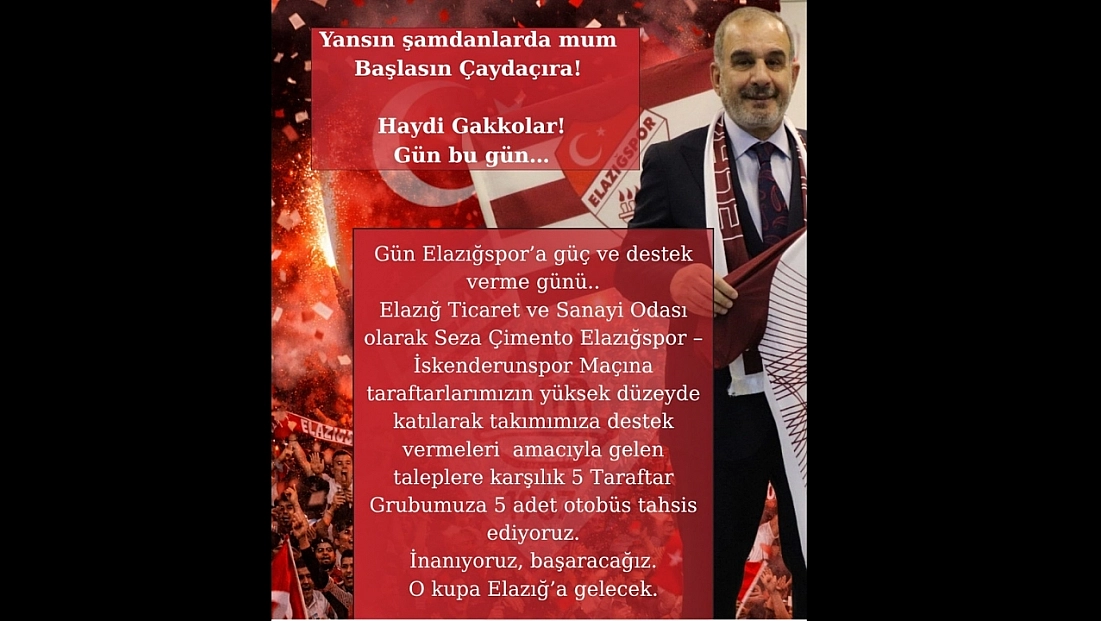 Başkan İdris Alan’dan Taraftara Ulaşım Desteği