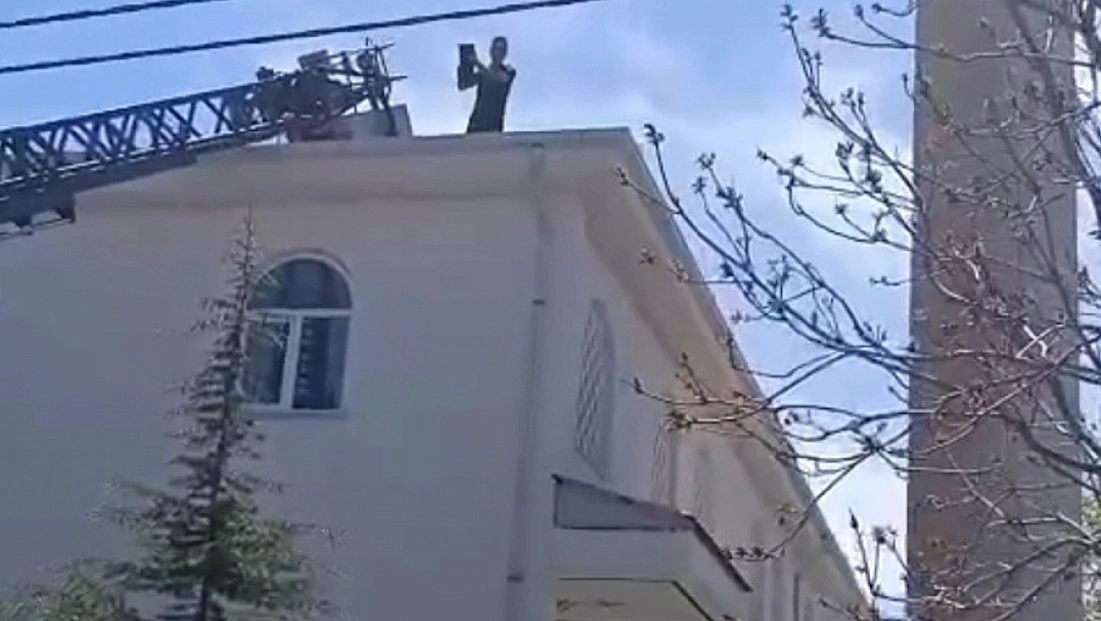 Kovancılar'da Mahsur Kalan Kediye Ekipler Yetişti