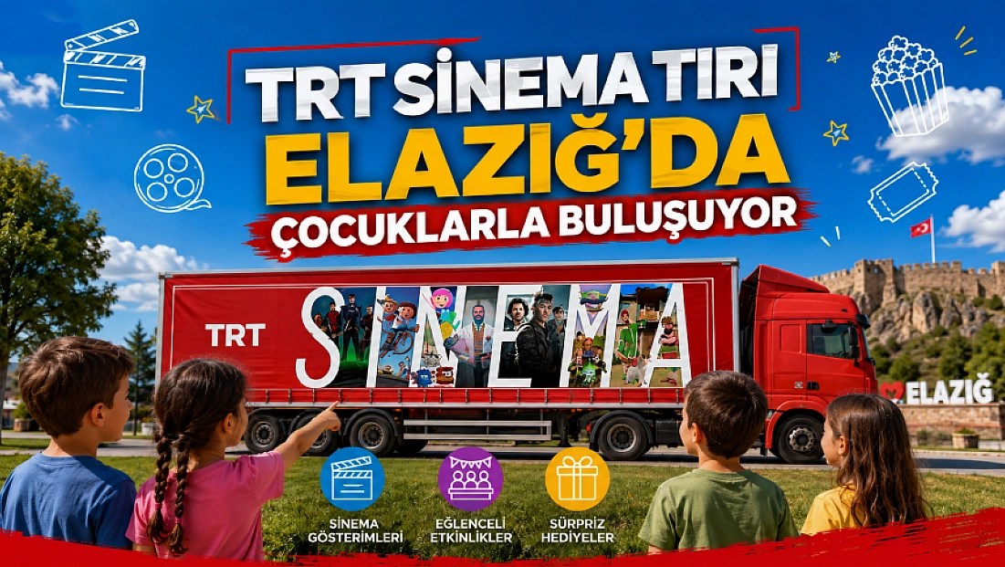 TRT Sinema Tırı Elazığ'da Çocuklarla Buluşuyor