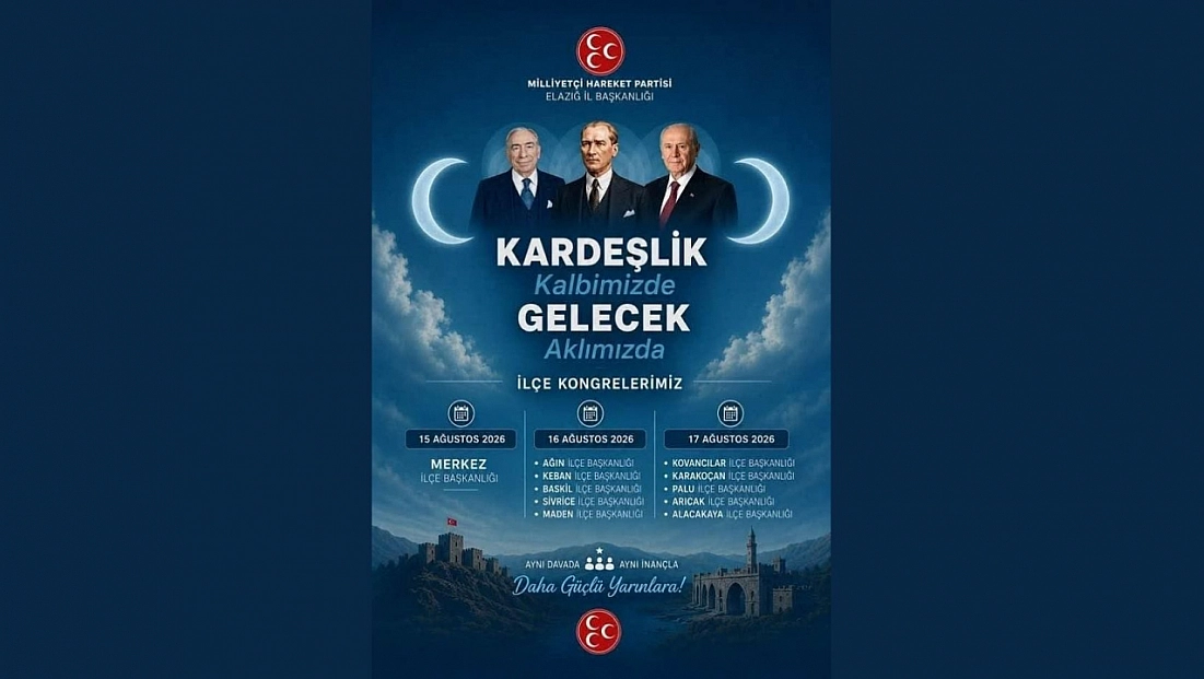 MHP Elazığ'da İlçe Kongre Takvimini Duyurdu