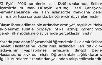 Bingöl'de Asansör Kazası: Valilikten İnceleme Açıklaması