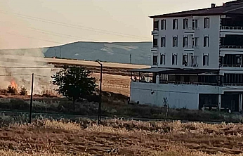 Elazığ'da Ekili Buğday Tarlası Alevlere Teslim Oldu