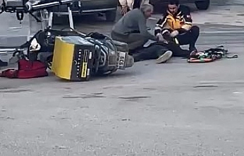 Motosiklet ile Otomobil Çarpıştı, 1 Yaralı