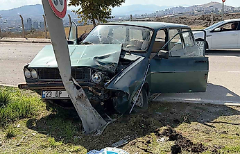 Elazığ'da Otomobil Aydınlatma Direğine Çarptı: 2 Yaralı