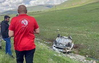 Elazığ'da Şarampole Devrilen Araçta 3 Kişi Yaralandı