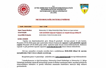 Elazığ'da Sağanak Alarmı: Kuvvetli Yağış Bekleniyor