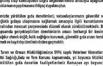 Elazığ Valiliği'nden Denetim Açıklaması