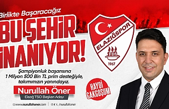 Elazığspor'a Şampiyonluk Yolunda 1.5 Milyon TL'lik Prim Desteği