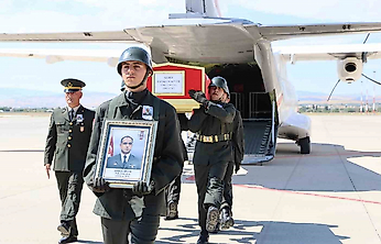 Kalp Krizi Sonucu Şehit Olan Uzman Çavuş Sevim'in Naaşı Elazığ'da