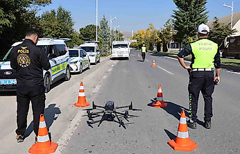 Kural İhlali Yapan Sürücüler Dronla Tespit Edildi