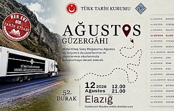Türk Tarih Kurumu Mobil Kitap Mağazası 12 Ağustos'ta Elazığ'da
