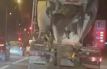 Yola Harç Döken Beton Mikseri Kamerada