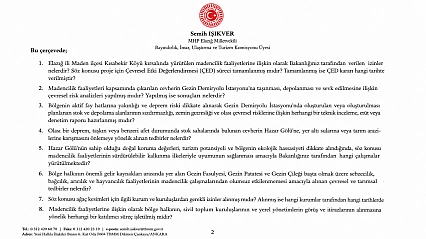 Işıkver, Madenciliğin Çevresel Etkilerini Meclis Gündemine Taşıdı