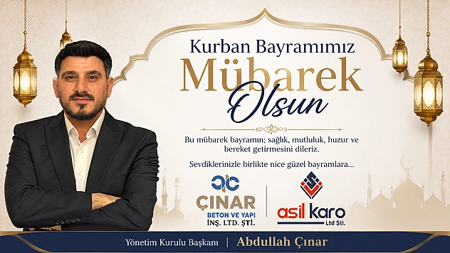 Abdullah Çınar'dan Kurban Bayramı  Tebrik Mesajı