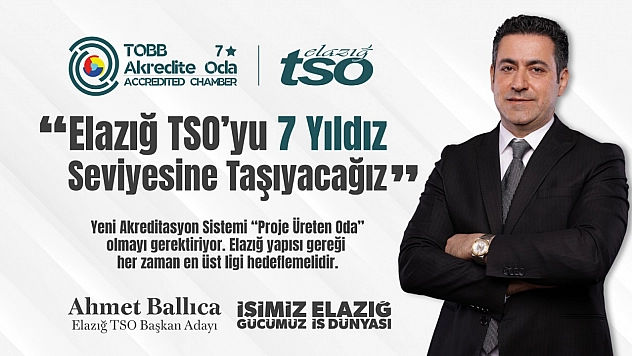 Ahmet Ballıca: 'Elazığ TSO'yu 7 Yıldızlı Oda Statüsüne Taşıyacağız'