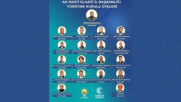 AK Parti Elazığ İl Yönetiminde Yeni Görev Dağılımı Belli Oldu
