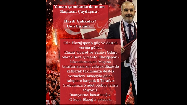 Başkan İdris Alan'dan Taraftara Ulaşım Desteği