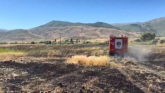 Elazığ'da Çıkan Arazi Yangını Korkuttu