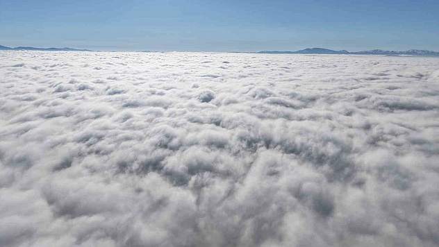 Elazığ'da bulutların eşsiz manzarası