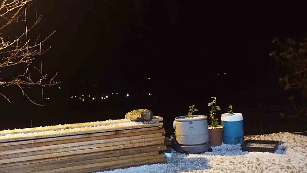 Elazığ'da Dolu Etkili Oldu