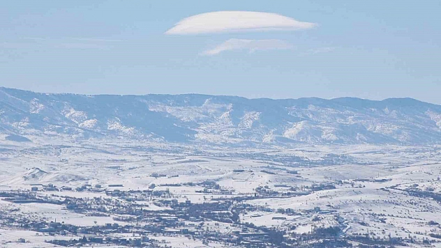 Elazığ'da mercek bulutları görsel bir şölen sundu.