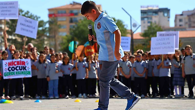 Elazığ'da Öğrencilerden Gazzeli Akranlarına Destek