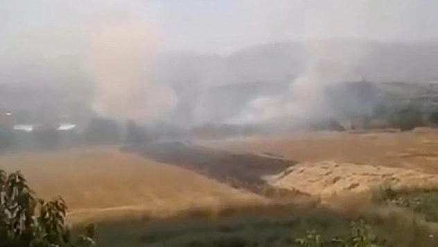 Elazığ'da Otluk Alan Alevlere Teslim Oldu