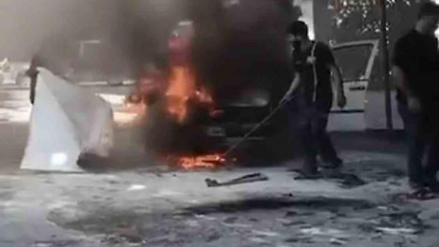 Elazığ'da Otomobil Alevlere Teslim Oldu