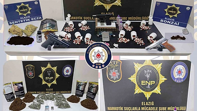 Elazığ'da gerçekleştirilen uyuşturucu operasyonunda 19 kişi tutuklandı.