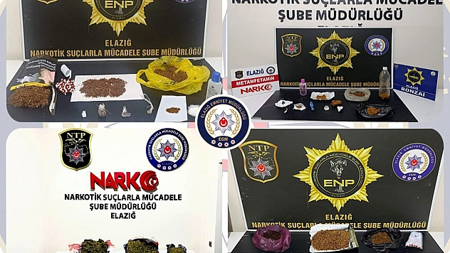 Elazığ'da Uyuşturucu Operasyonunda 30 Kişi Tutuklandı