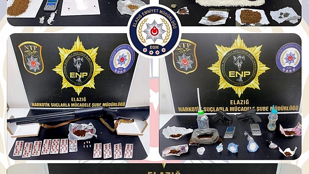Elazığ'da Uyuşturucu ve Silah Operasyonunda 17 Kişi Tutuklandı