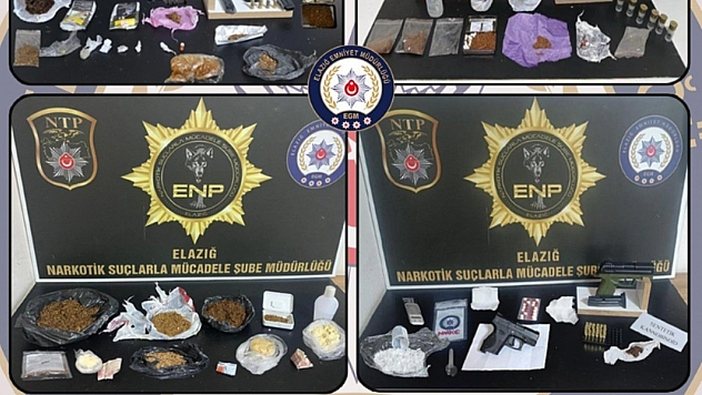 Elazığ'da uyuşturucuya geçit verilmedi: 16 kişi tutuklandı