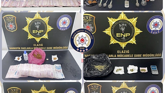 Elazığ'da Uyuşturucu Operasyonu: 8 Şüpheli Tutuklandı