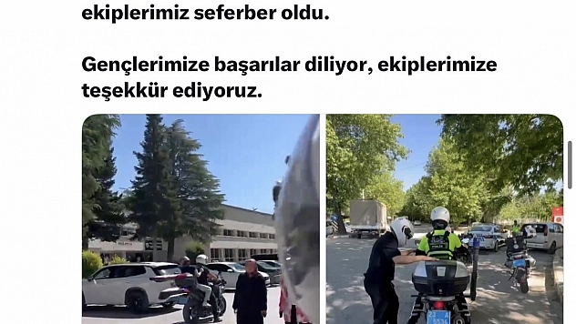 Elazığ Polisi Sınava Geç Kalan Öğrencileri Yetiştirdi