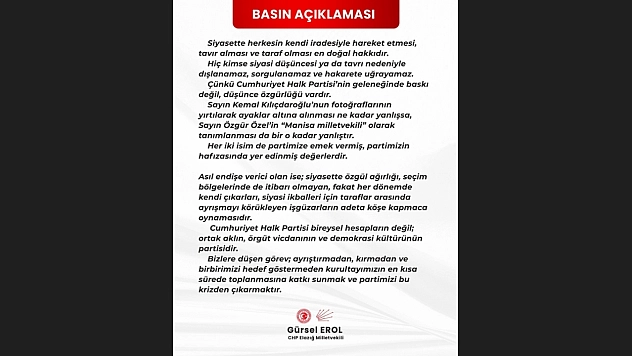 Erol'dan Parti İçi Gerilime Tepki ve Kurultay Çağrısı