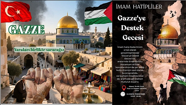 İmam Hatipliler 'Gazze Gecesi' düzenleyecek