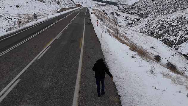 Kuşlar için yol kenarlarına buğday döktüler.