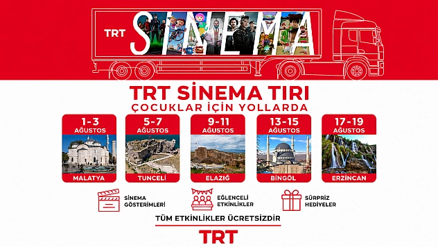 TRT Sinema Tırı Elazığ'da Çocuklarla Buluşuyor