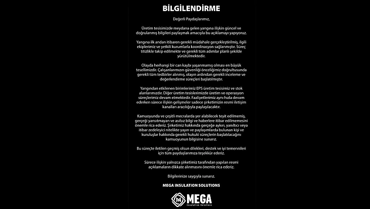 Elazığ’da Fabrika Yangını: Şirketten Açıklama Geldi