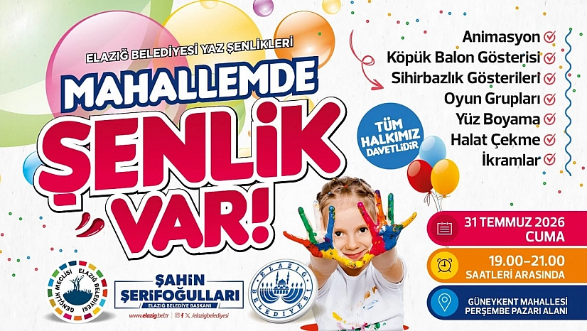 Elazığ Belediyesi Gençlik Meclisi'nden Güneykent'te Yaz Şenliği