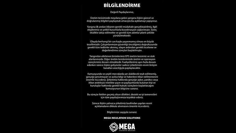 Elazığ'da Fabrika Yangını: Şirketten Açıklama Geldi