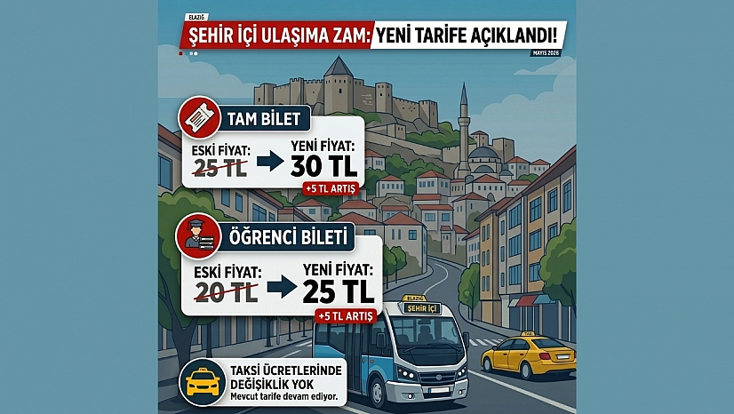 Şehir İçi Ulaşımda Yeni Ücret Tarifesi Belirlendi