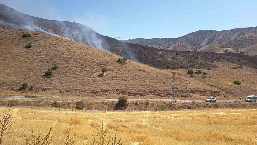 Elazığ'da Çıkan Anız Yangını Kontrol Altına Alındı