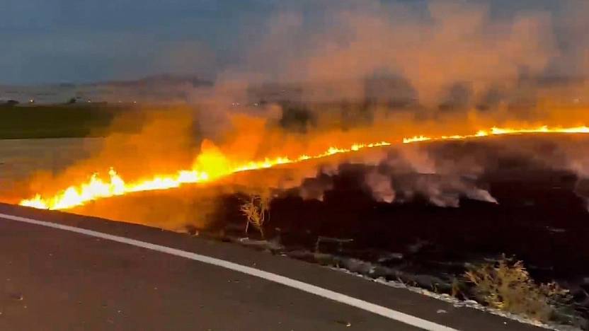 Elazığ'da Arazide Yangın Çıktı