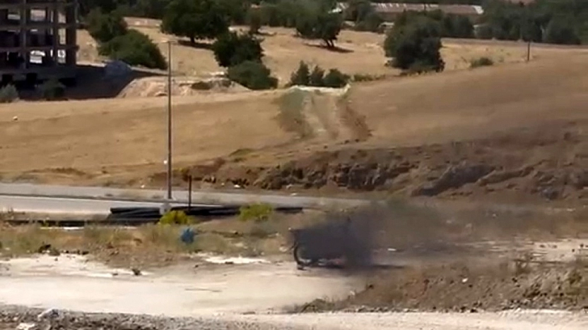 Elazığ'da Park Halindeki Motosiklet Küle Döndü