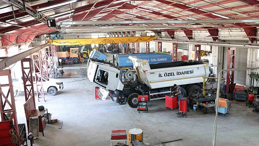 Elazığ'da Makina İkmal Atölyelerinde Yaz Mesaisi Sürüyor