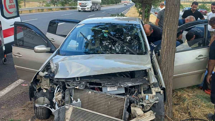 Elazığ'da Otomobil Ağaca Çarptı: 4 Kişi Yaralandı