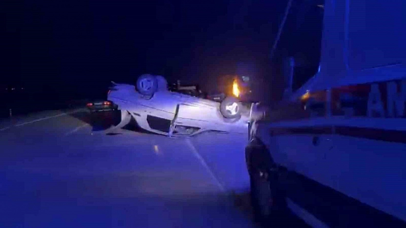 Elazığ'da Korkutan Kaza: Otomobil Takla Attı