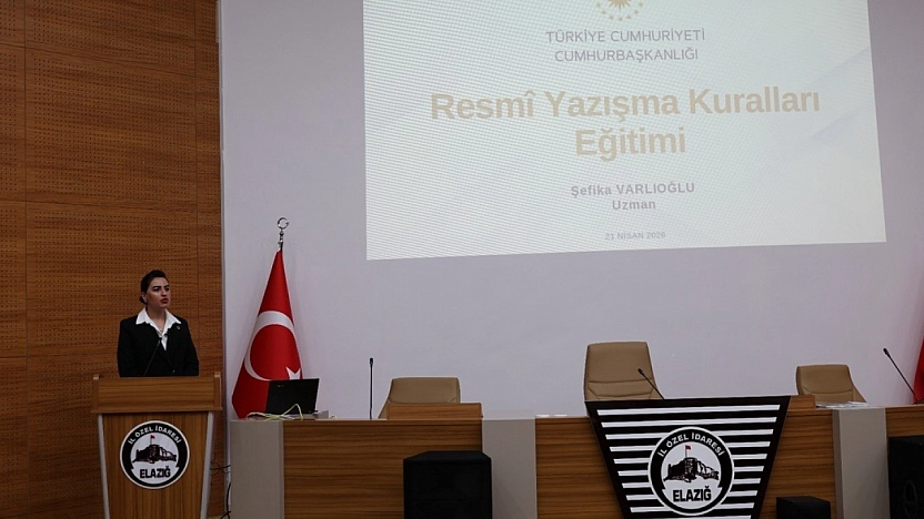 Elazığ'da Resmi Yazışma Kuralları Eğitimi Verildi