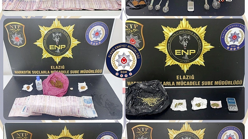 Elazığ'da Uyuşturucu Operasyonu: 8 Şüpheli Tutuklandı